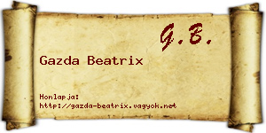 Gazda Beatrix névjegykártya